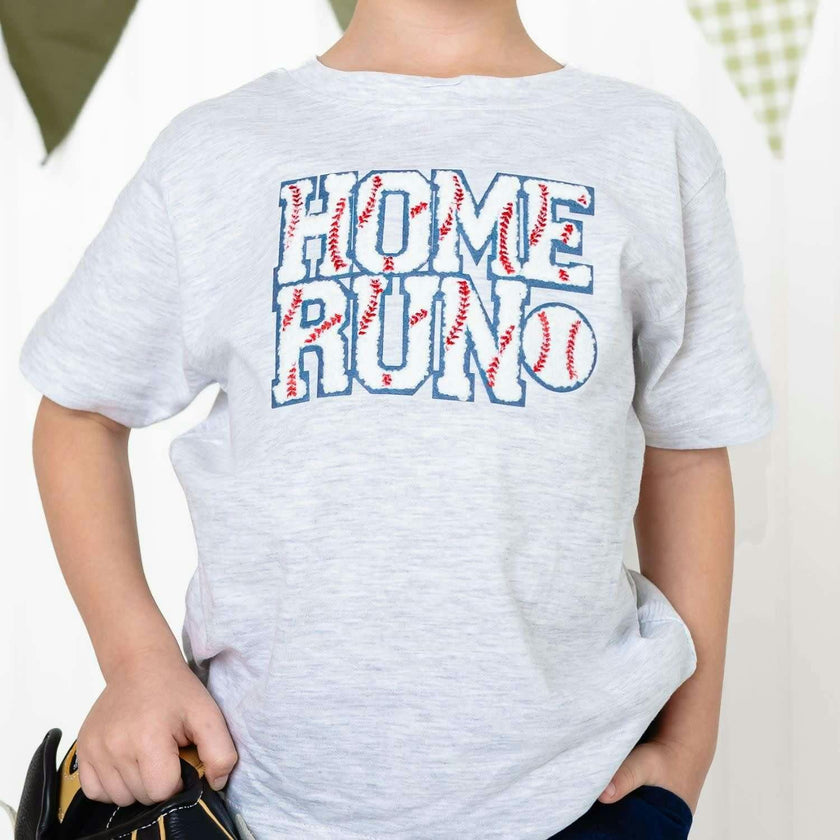 Home Run Patch Short Sleeve T-Shirt - Ash