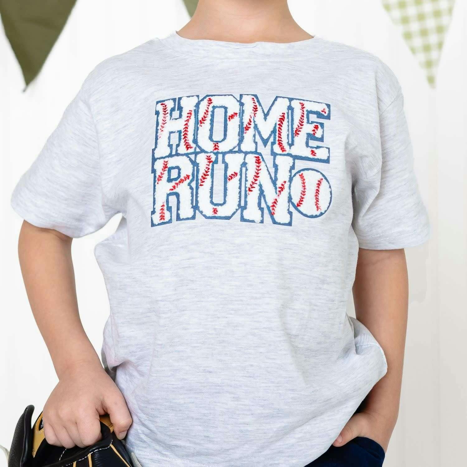 Home Run Patch Short Sleeve T-Shirt - Ash