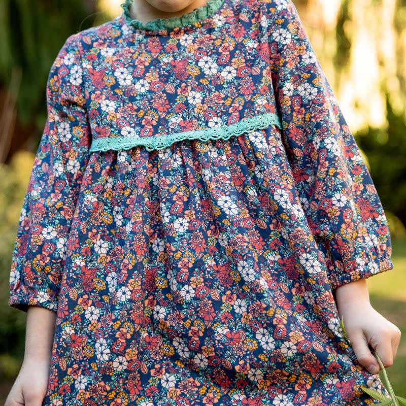 Toddler Priya Dress with Lace Trim | Garden Confetti