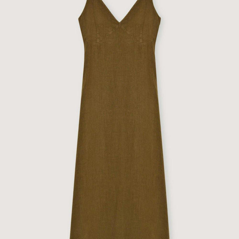 Bulbine Woman Dress Earthy Olive