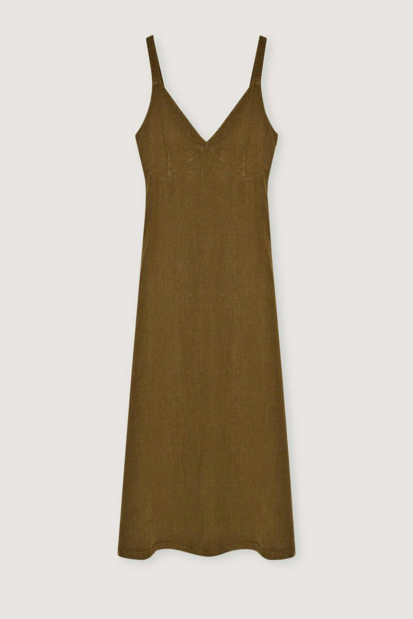 Bulbine Woman Dress Earthy Olive
