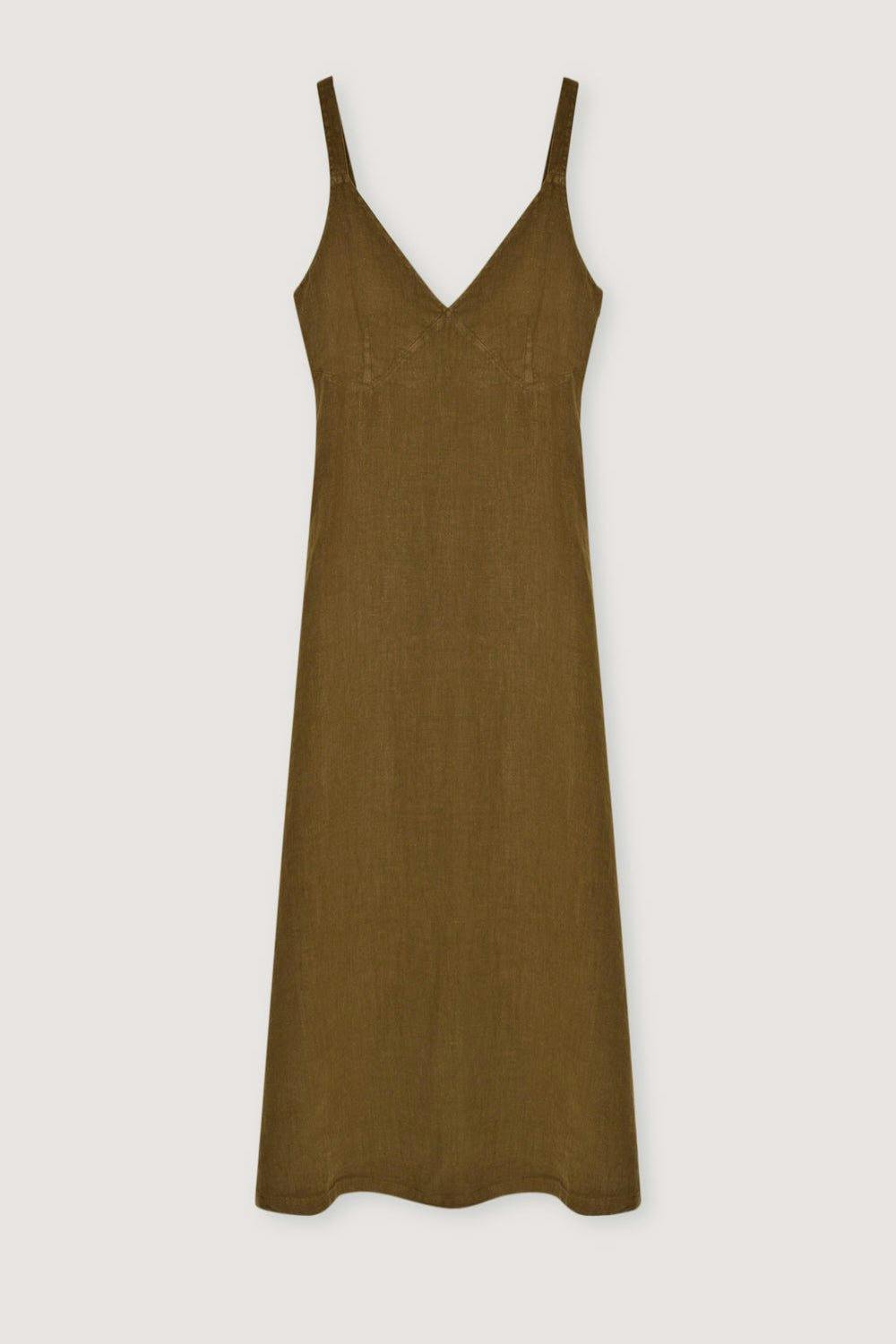 Bulbine Woman Dress Earthy Olive