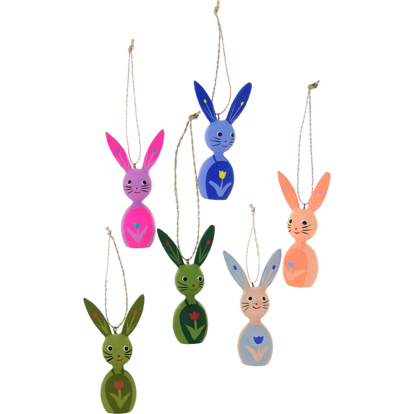 Springtime Rabbits Set of 6