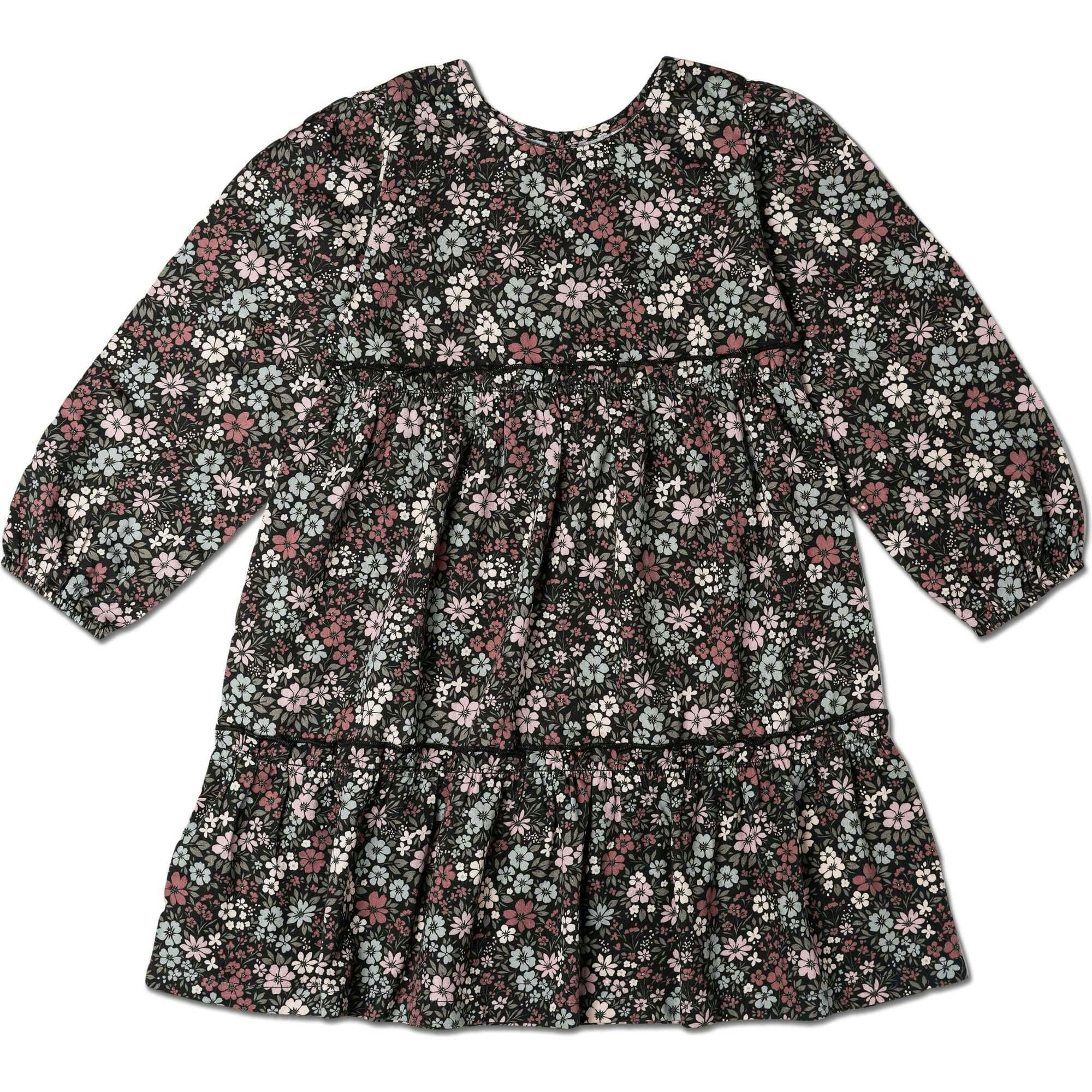 Organic Long Sleeve Tiered Dress