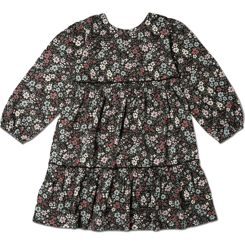 Organic Long Sleeve Tiered Dress