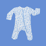 Modal Footie - Blue Floral