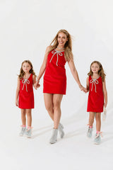 Red Velvet Bow Princess Dress
