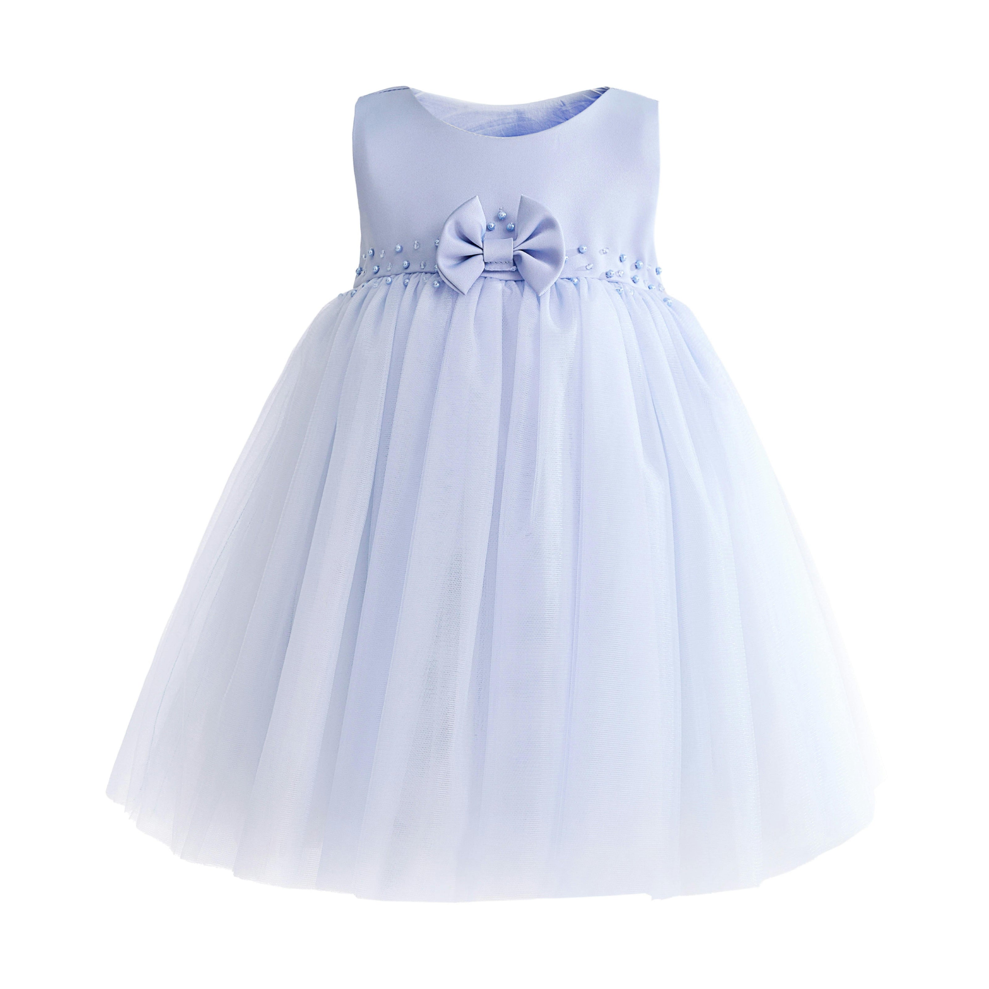 Blue Oravelle Lace Petal Gown