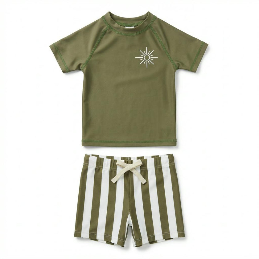 Baby Boys Rashguard & Bathing Suit Set