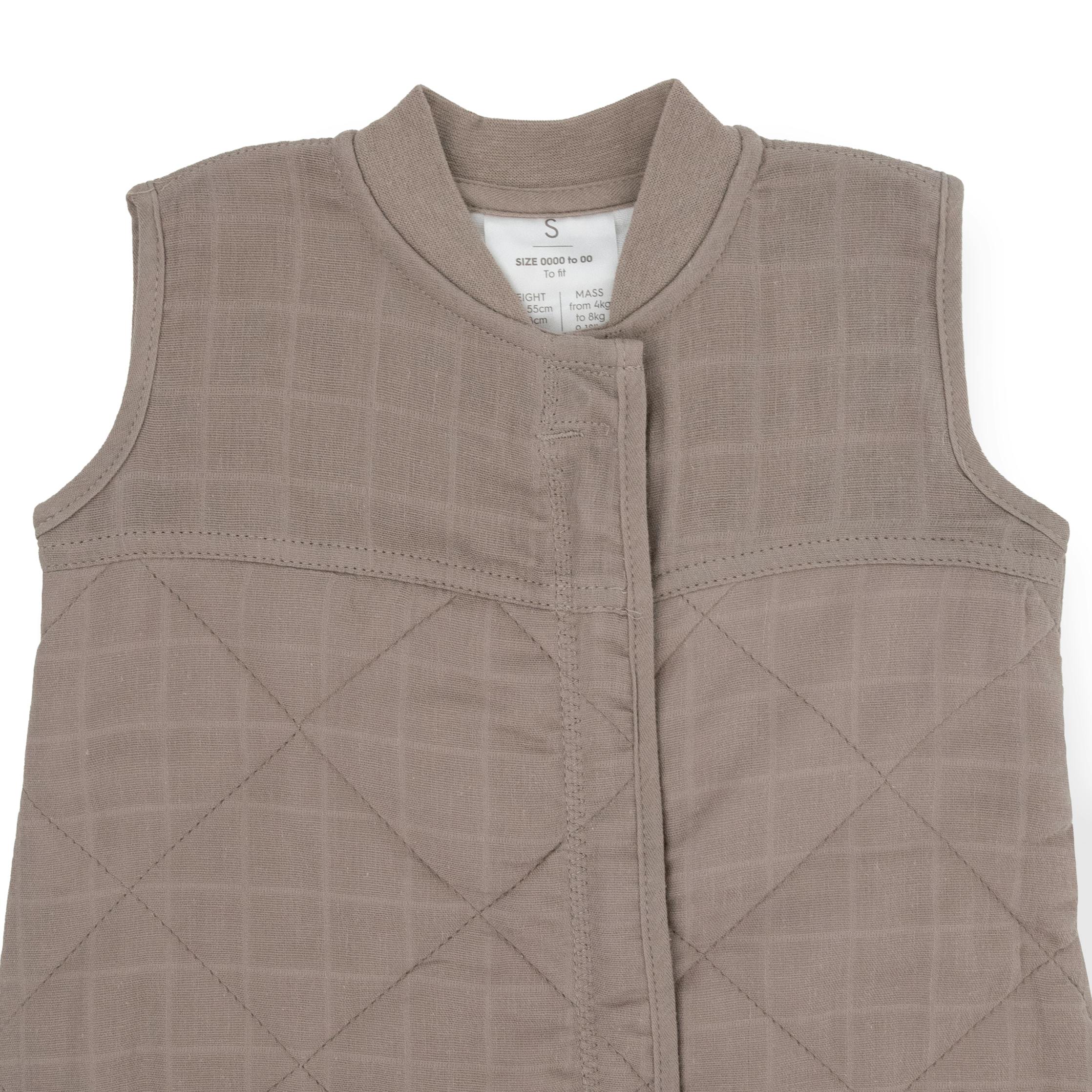 Cotton Muslin Quilted Sleep Bag - Mocha