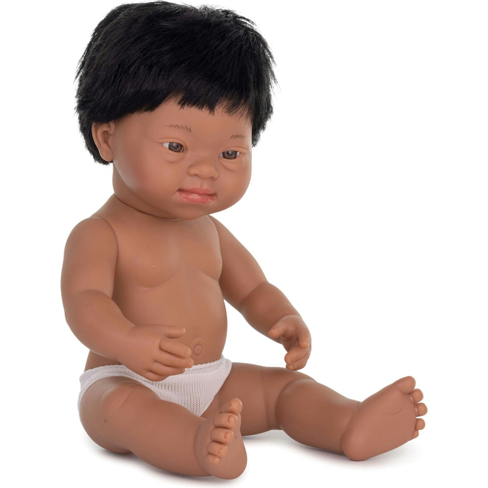 Hispanic Baby Boy Doll with Down Syndrome - 15''