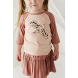 3/4 Sleeve Baseball Tee Floral