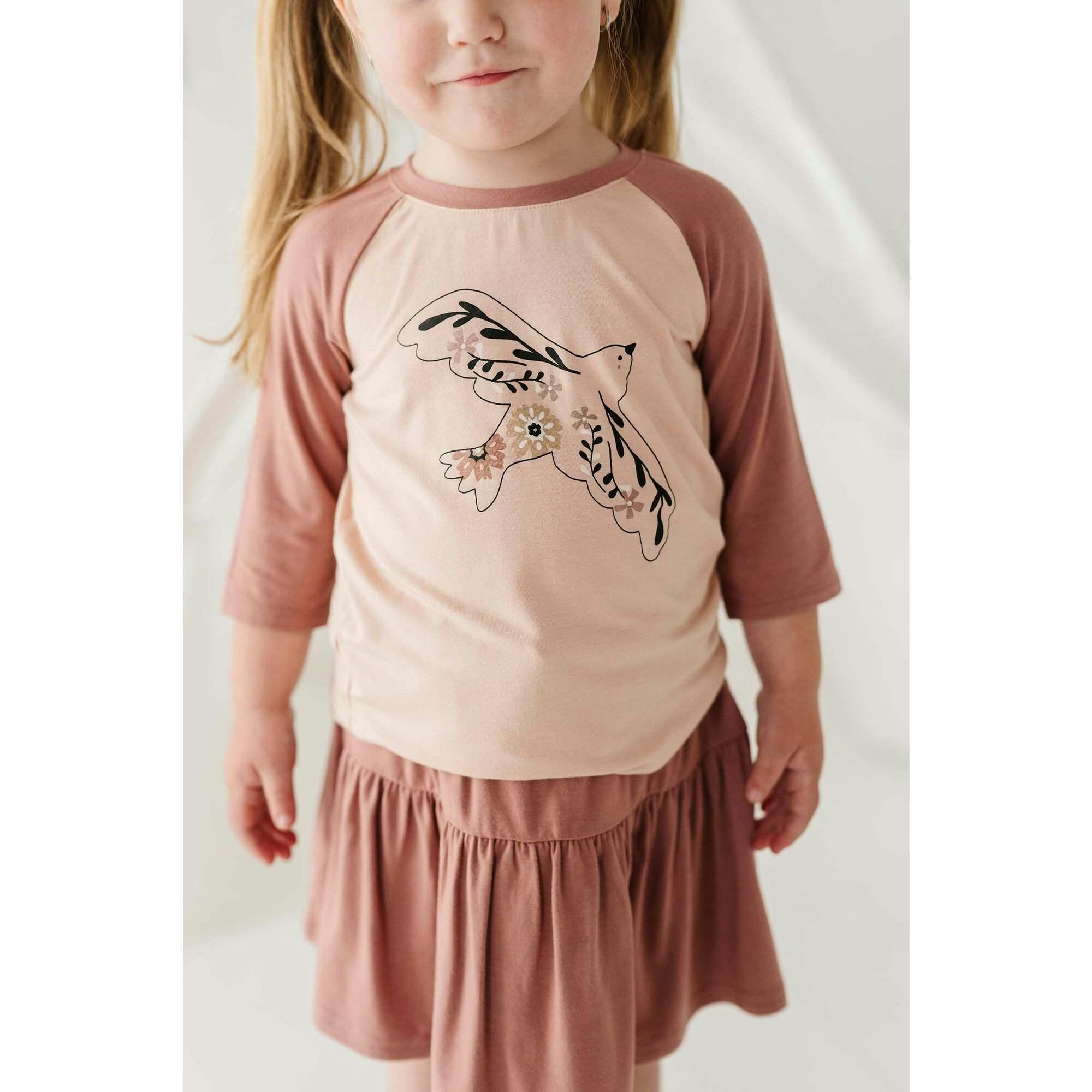 3/4 Sleeve Baseball Tee Floral