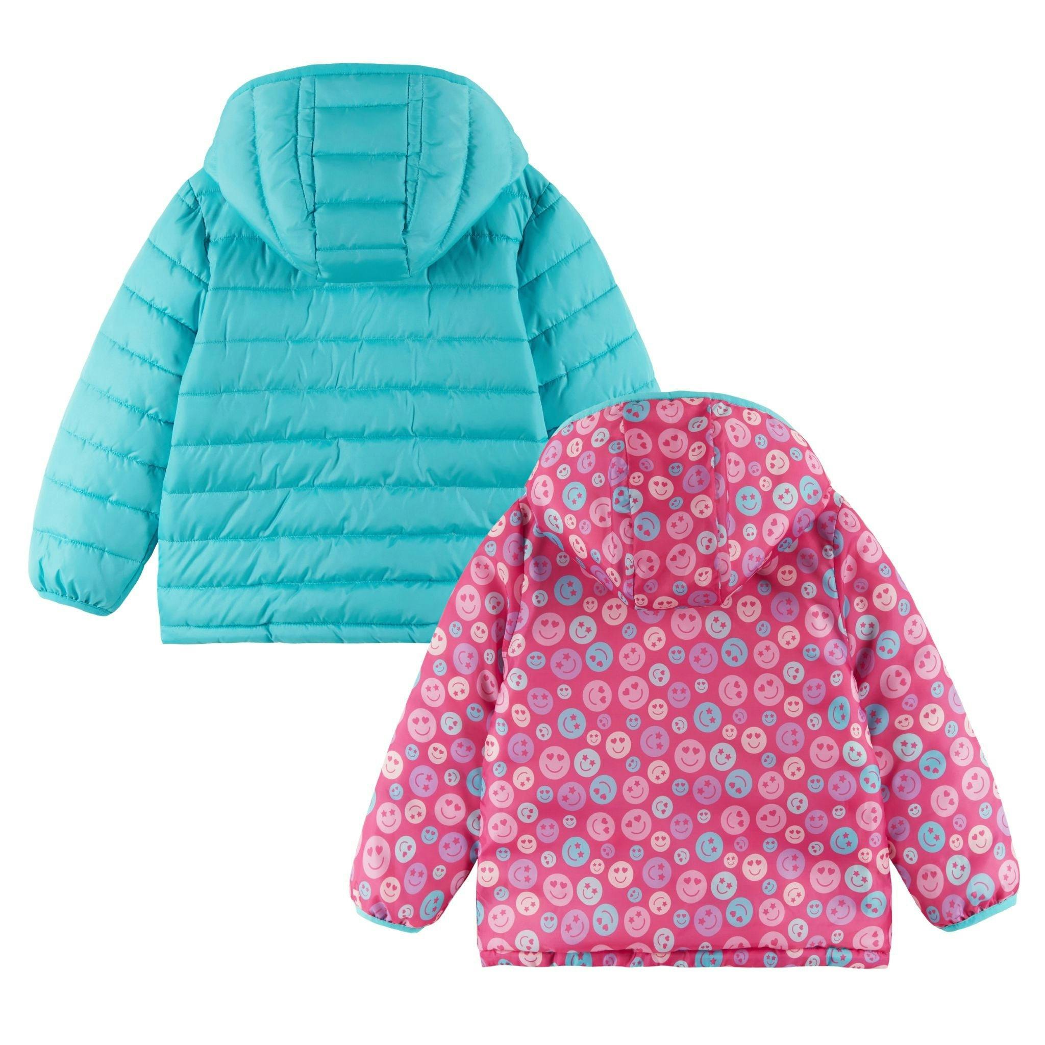 Kids Printed Reversible Puffer Jacket