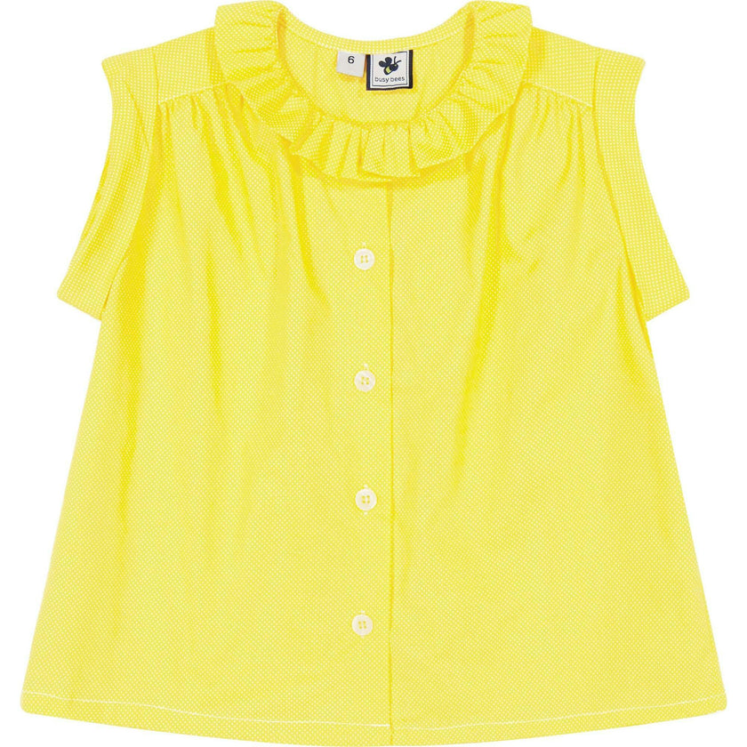 Iris Ruffle Top, Yellow