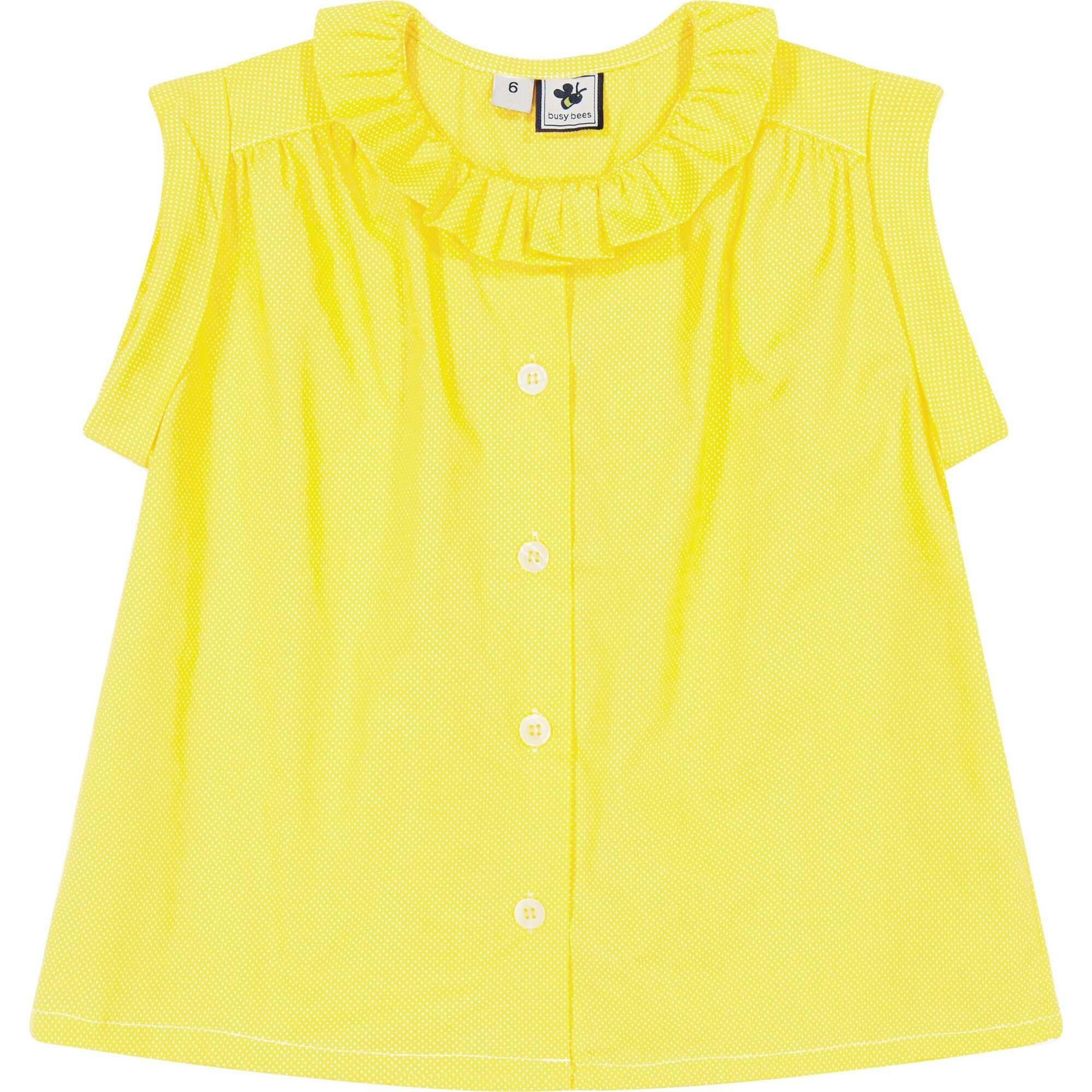 Iris Ruffle Top, Yellow