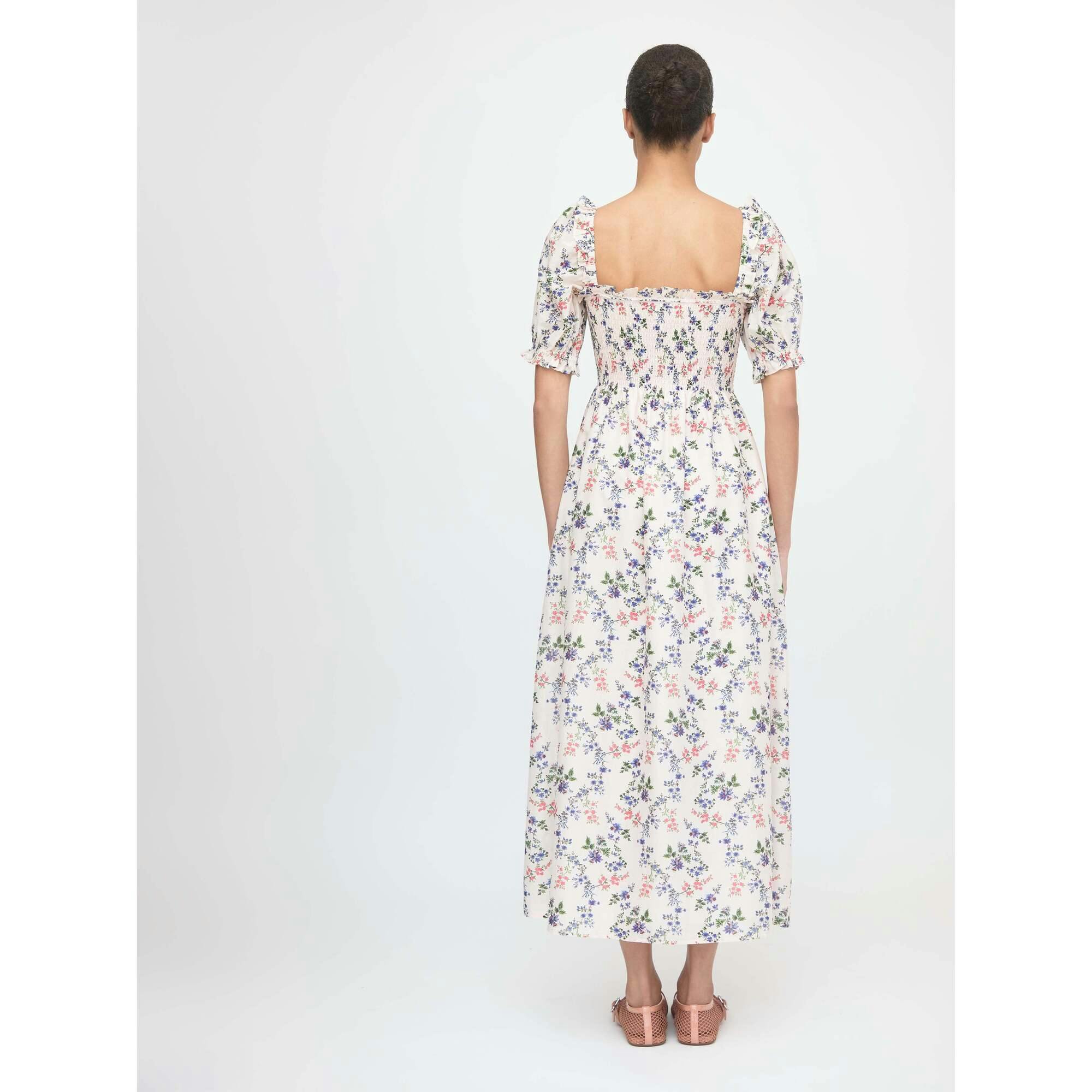 The Scarlett Nap Dress - Pink Scallop Bow Chintz