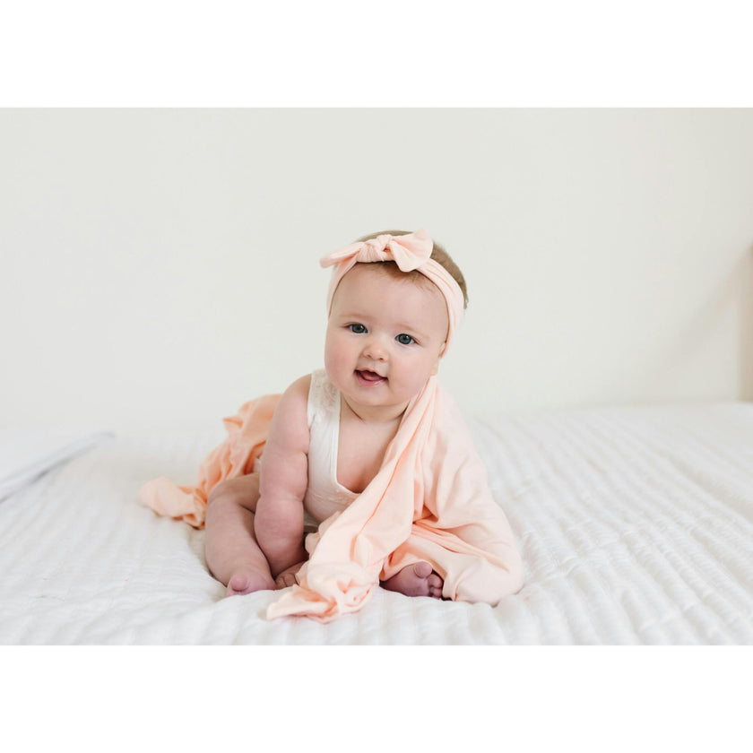 Blush Knit Headband Bow