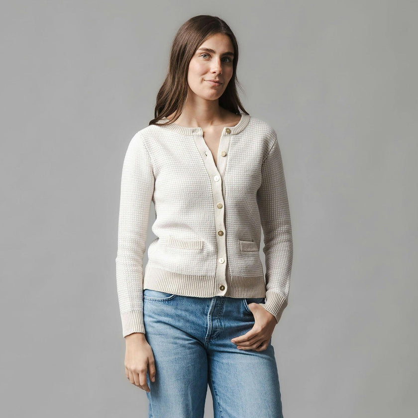 Organic Tweed Sweater Cardigan