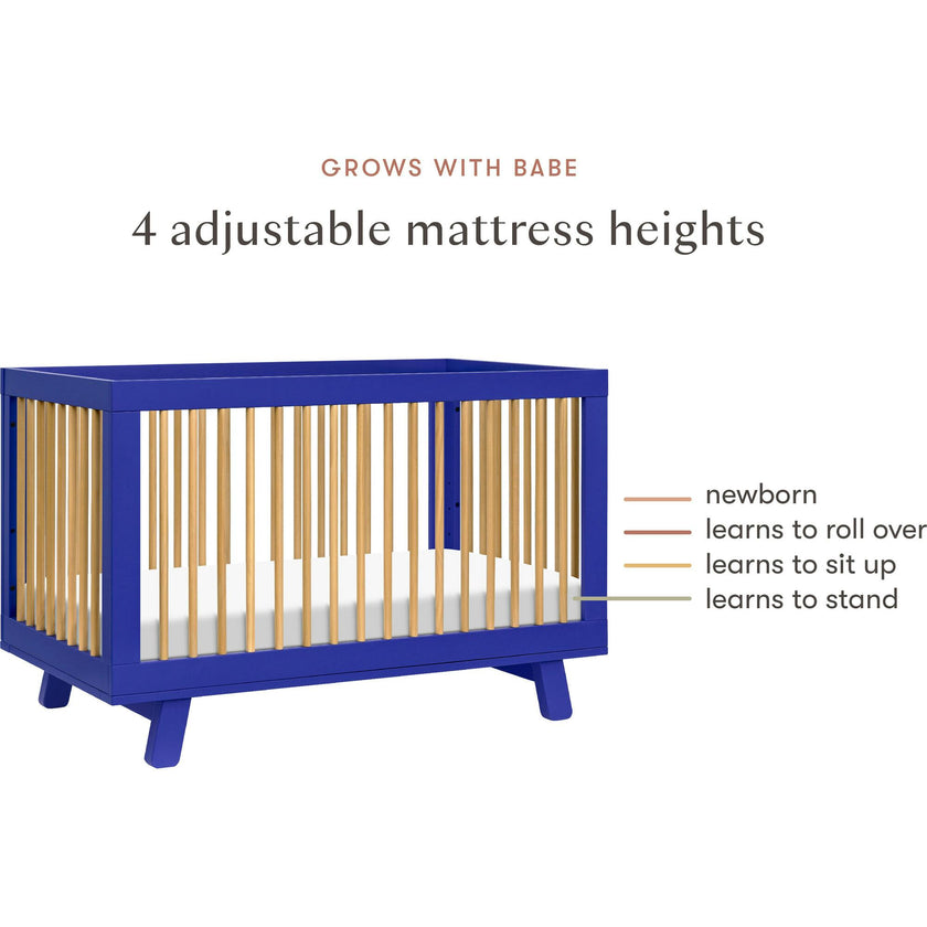 Hudson 3-In-1 Convertible Crib With Toddler Bed Conversion Kit