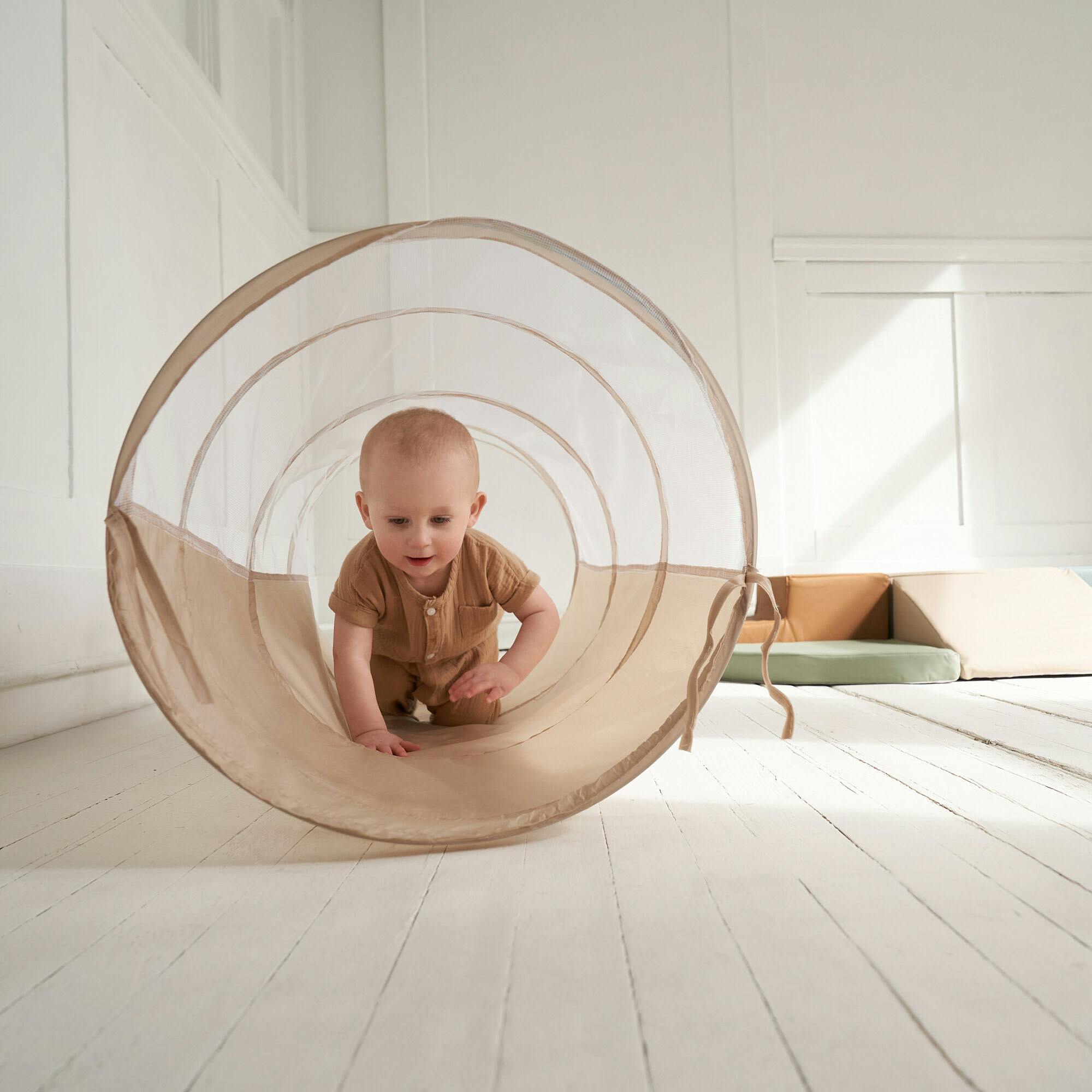 Fun Climbing Toy Set for Toddlers Aged 1-3 - Incl. Crawl Through Tunnel & PU-Leather Climbing Blocks for Indoor Fun - Foam Play Gym for Baby & Kids