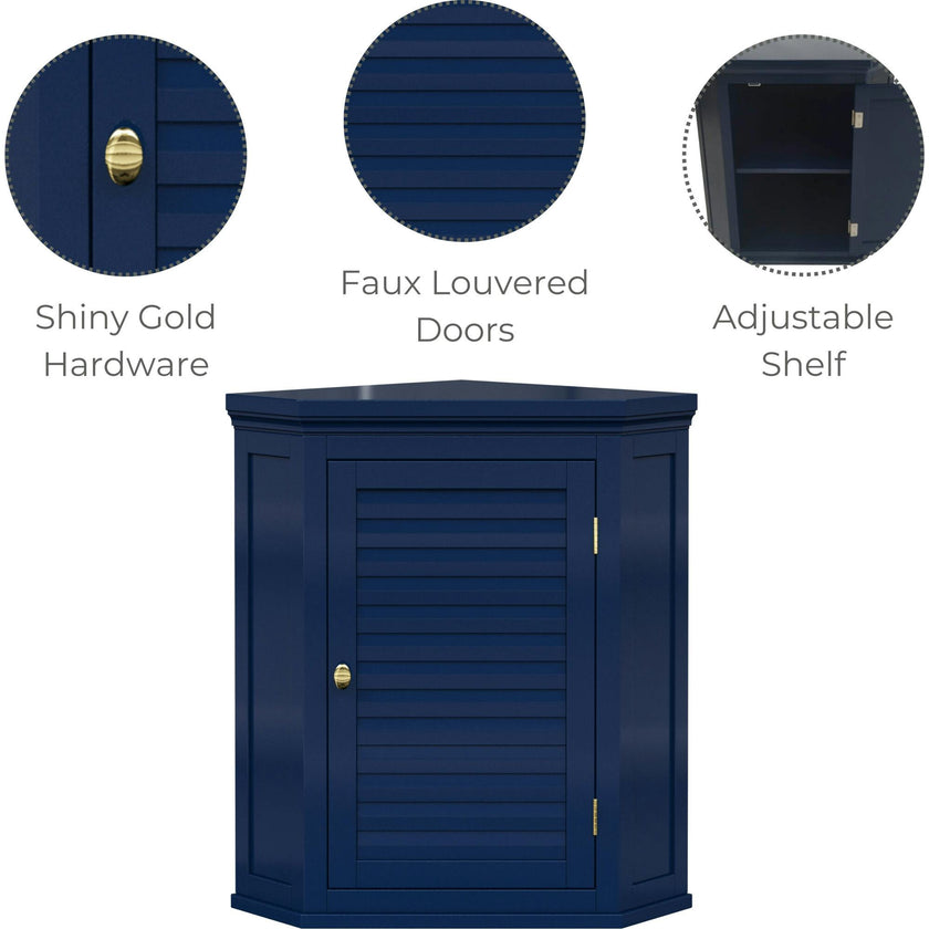 Teamson Home Glancy Corner Wall Cabinet