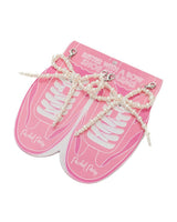 Packed Party Better with a Bow White Pearl Shoe Charms - Faux Pearl-Studded Bow Shoe Charms with Lobster Clips for Sneakers, 2.75x3.3 Inch