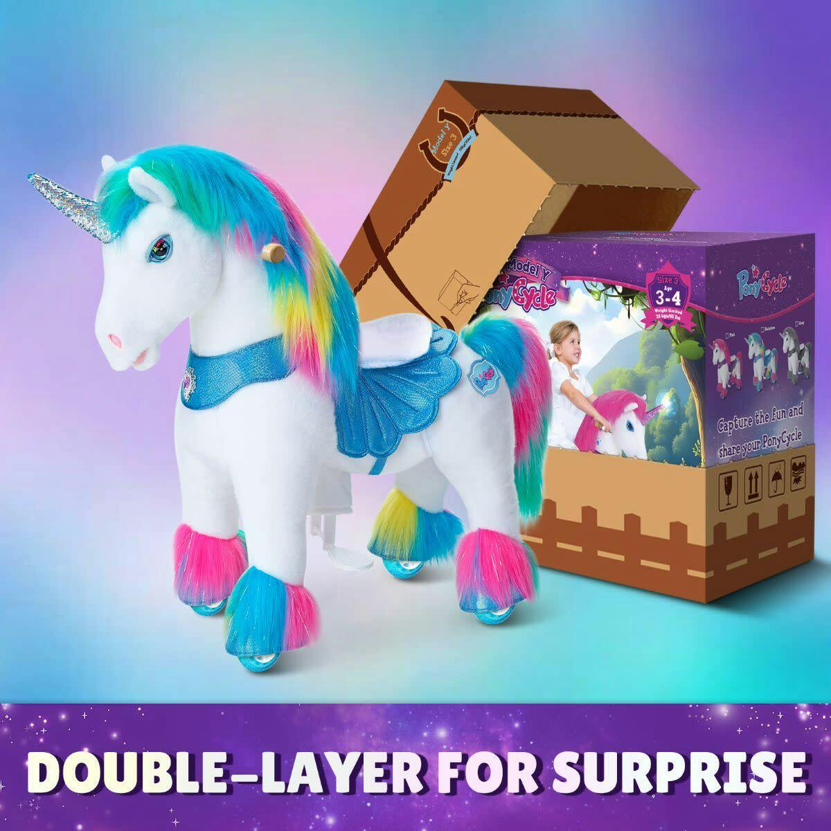 Model Y® Unicorn Ride-On Toy Age 4–7 – Rainbow