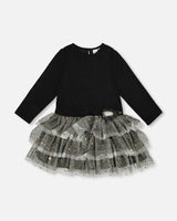 Glittering Mesh Skirt Party Dress
