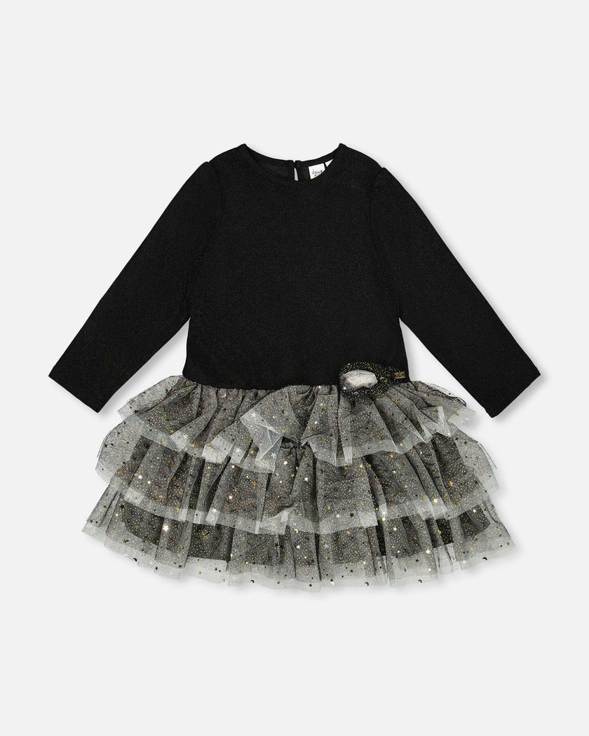 Glittering Mesh Skirt Party Dress