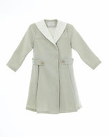 Zelie dress (dusty-sage-green tweed)