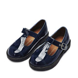Agathe Leather Casual T-Bar Strap Shoes