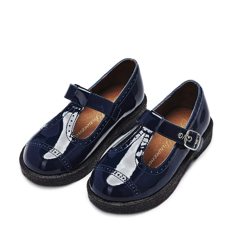 Agathe Leather Casual T-Bar Strap Shoes