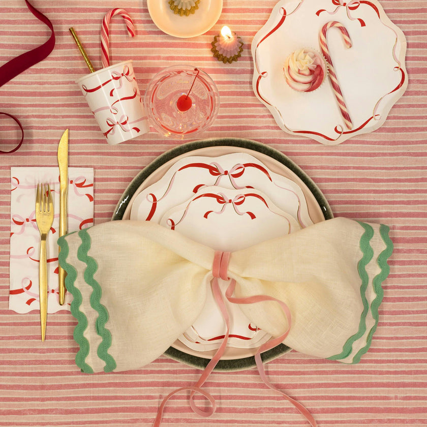 Ribbon Bow Side Plates