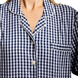 Women's Hepburn Gingham Navy Long PJ Set