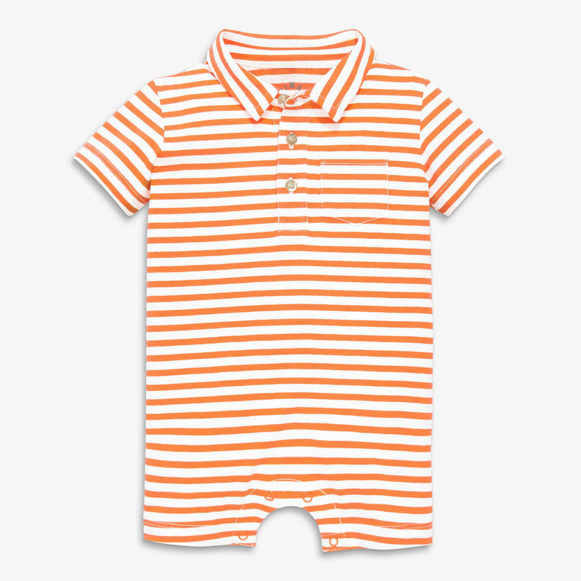 Clearance baby polo shortie in mini stripe