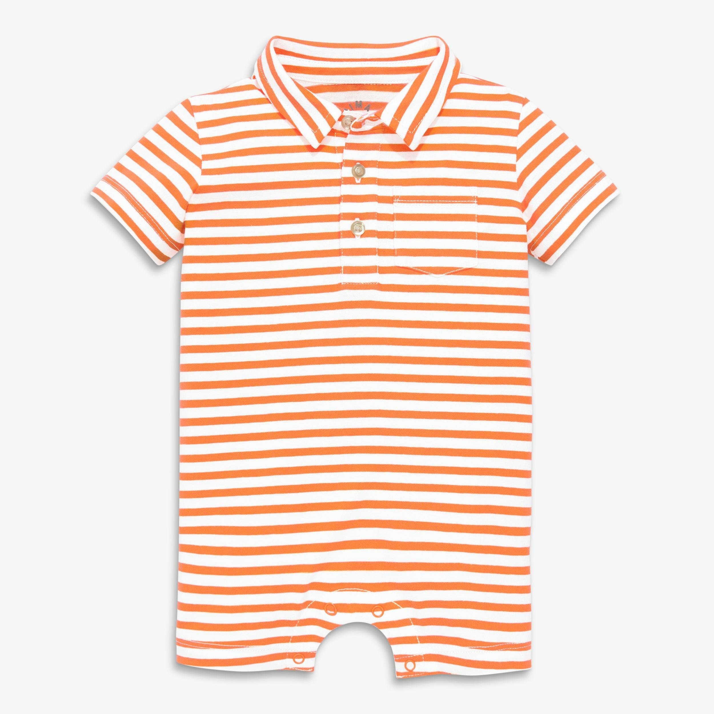 Clearance baby polo shortie in mini stripe