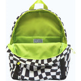 Checkered Pattern Backpack With Patches
