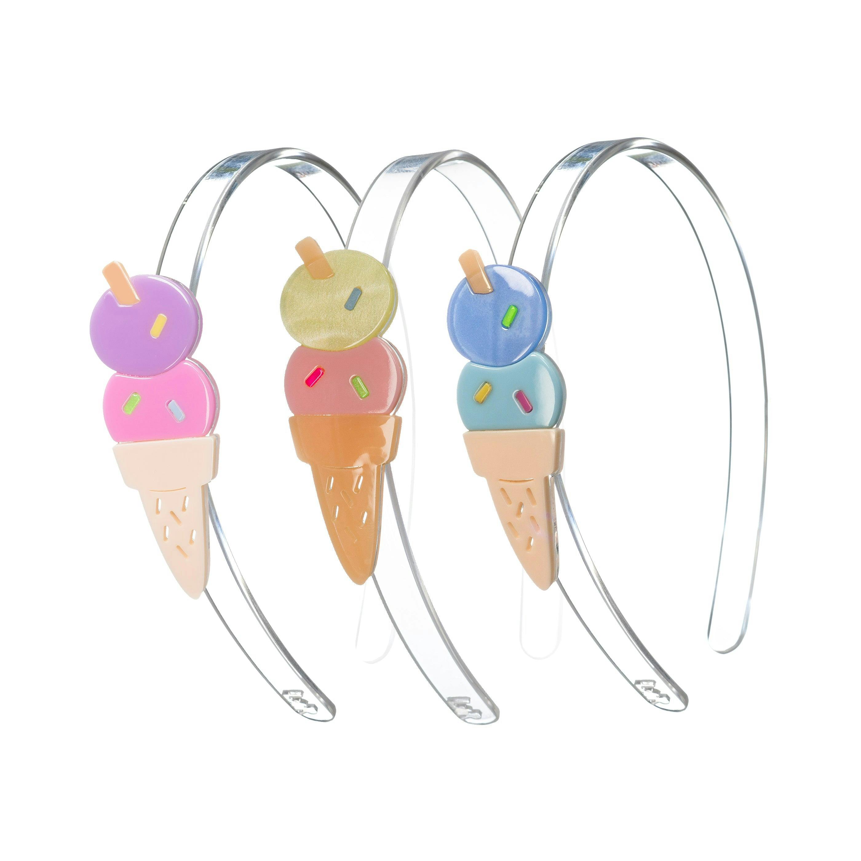 Ice Cream Double Scoop Pastel Headbands -SUM