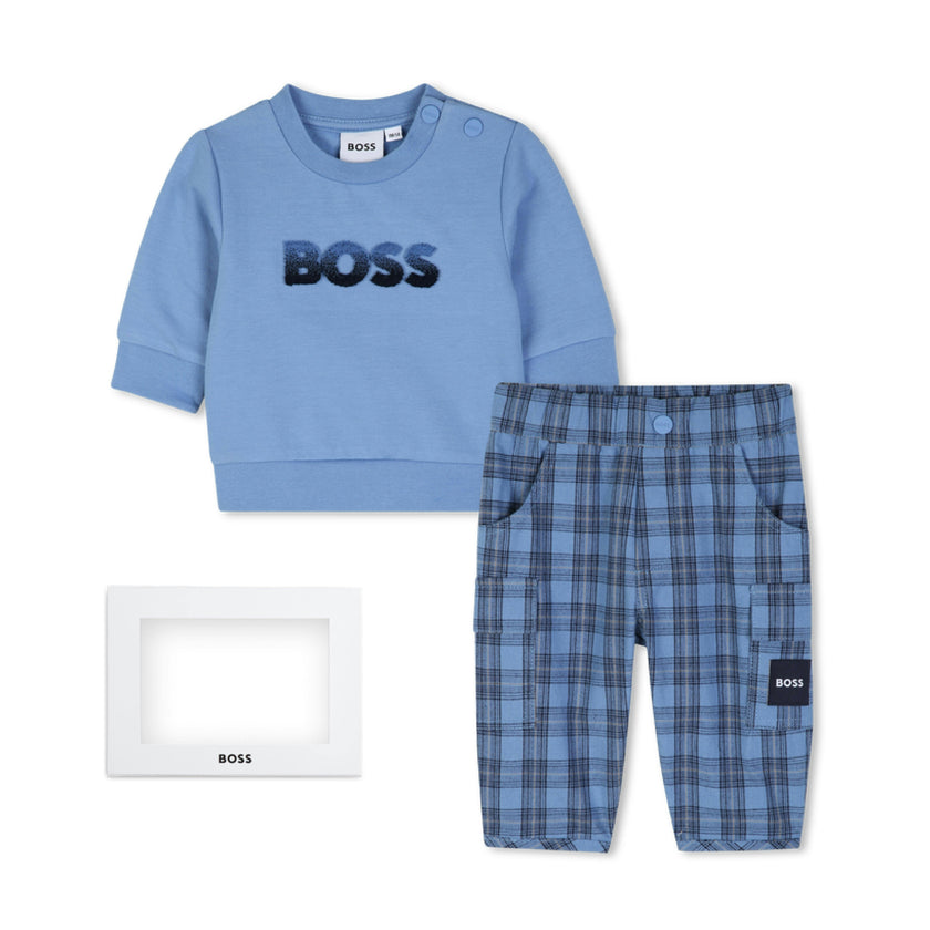 Blue Baby Sweatshirt & Pants Set