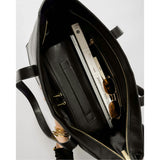 Vegan Leather Work Tote Bag with Removable Insulated Pouch