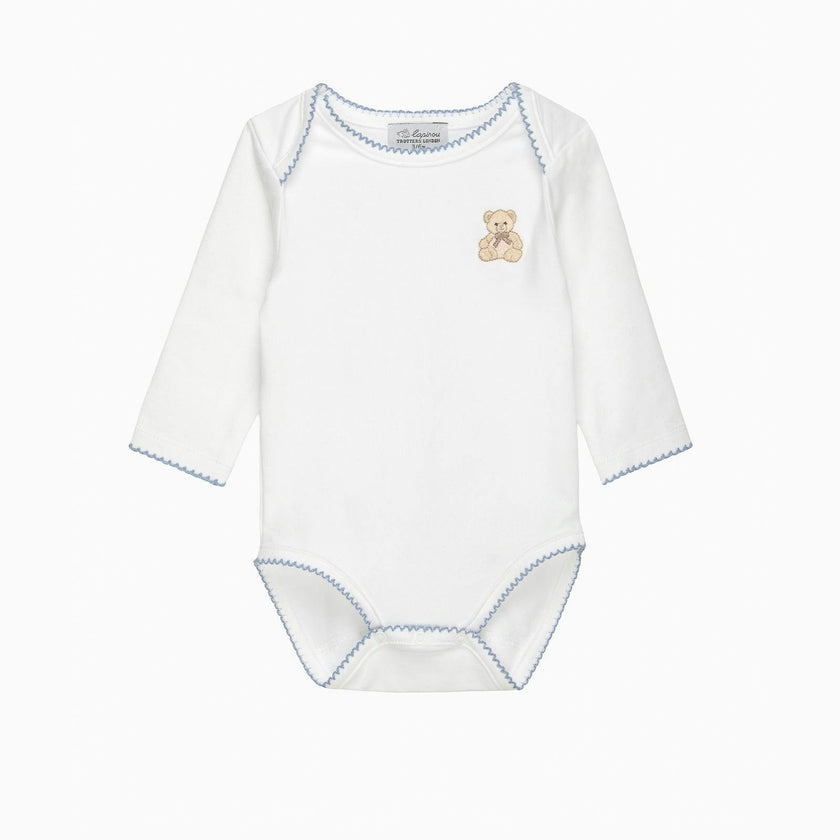 Baby Teddy Embroidered Envelope Bodysuit