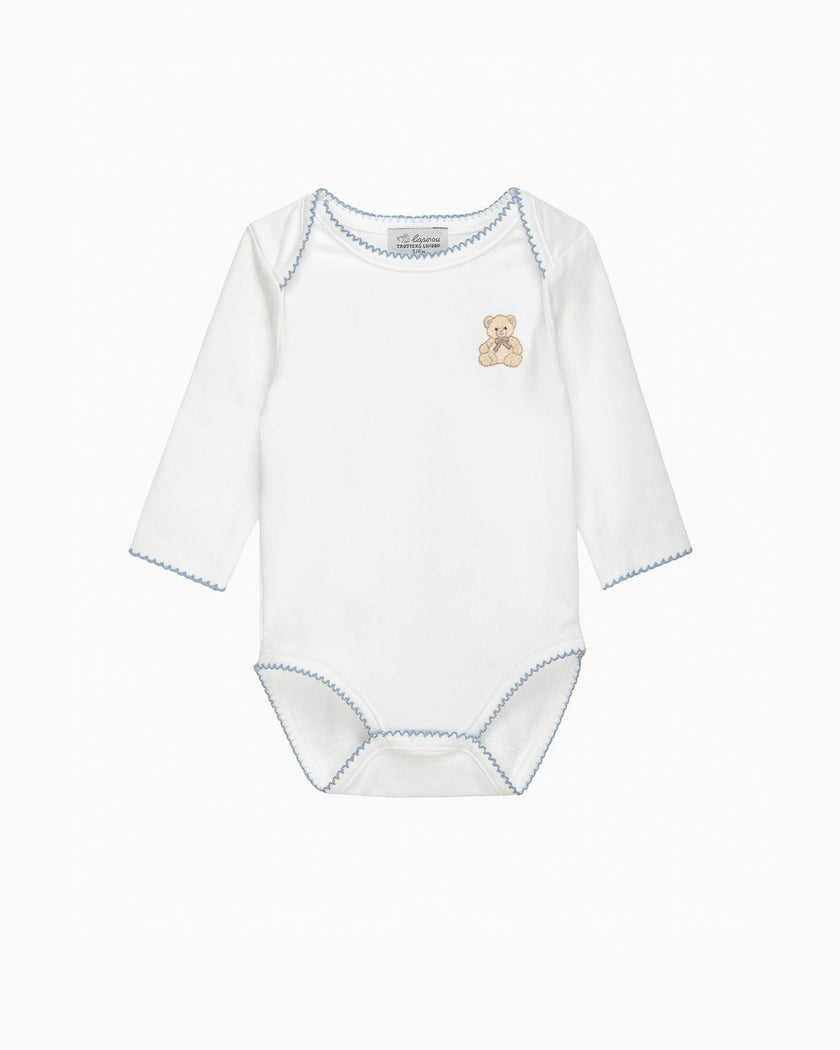 Baby Teddy Embroidered Envelope Bodysuit