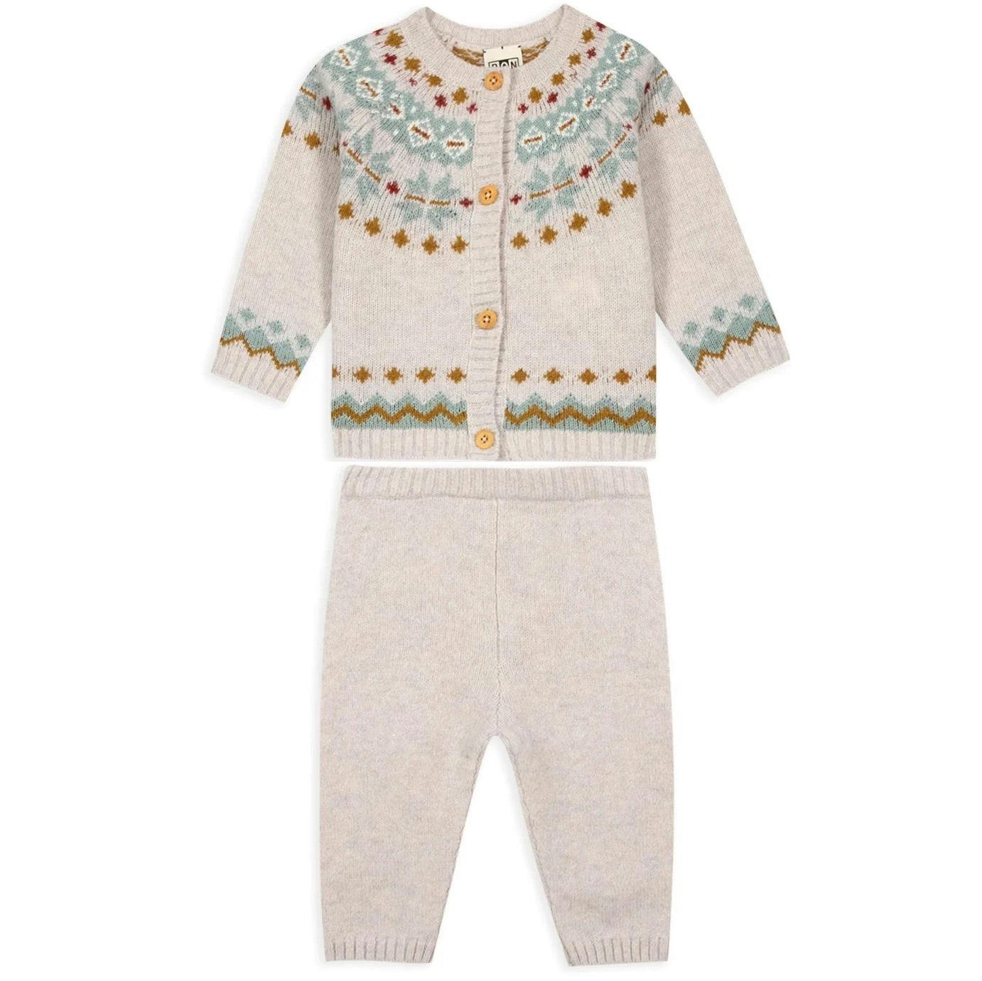 BONTON Toudou Knit Baby Set - Scone