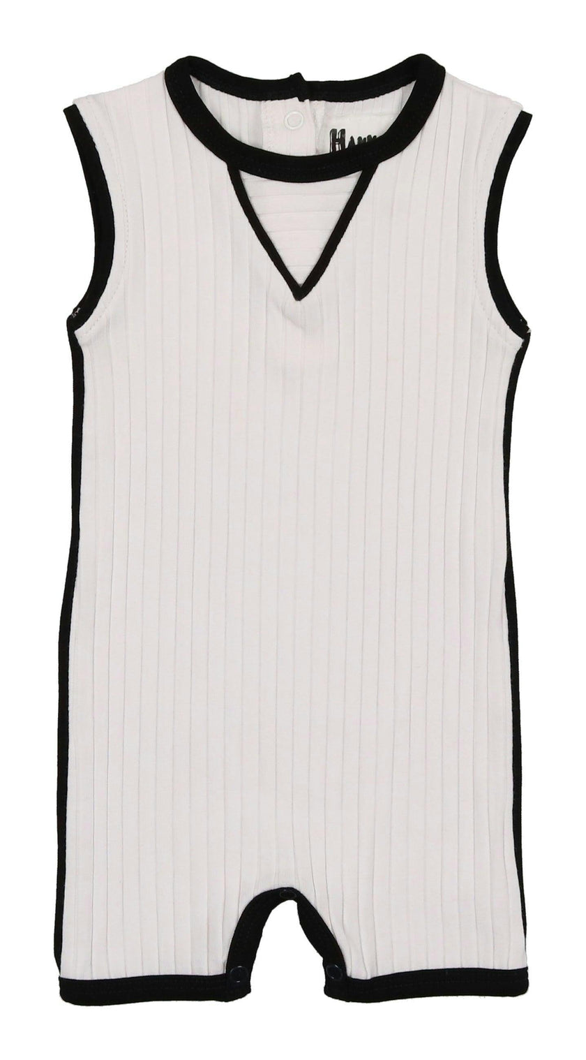 Piped Ribbed Romper