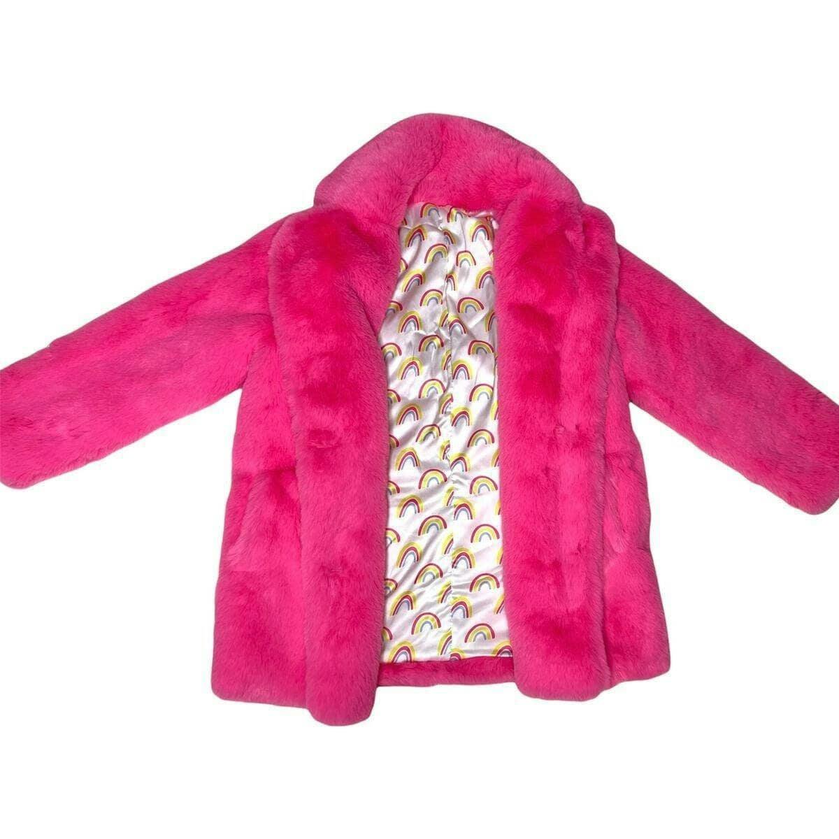 Hot Pink Faux Fur Coat