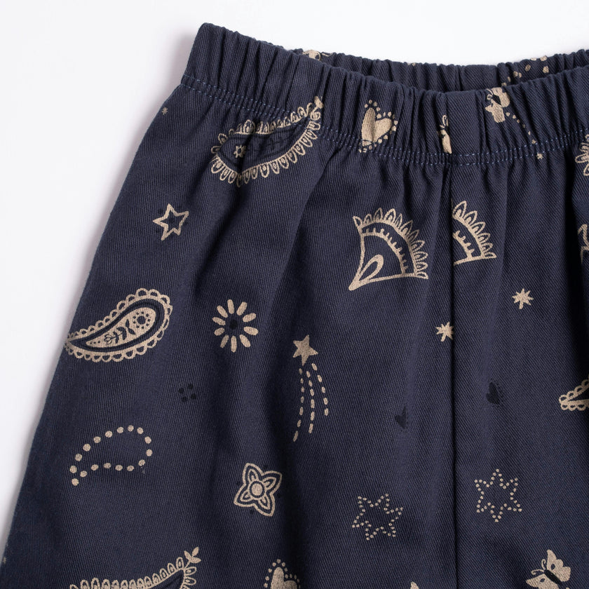 Wide-leg Pant in Midnight Bandana