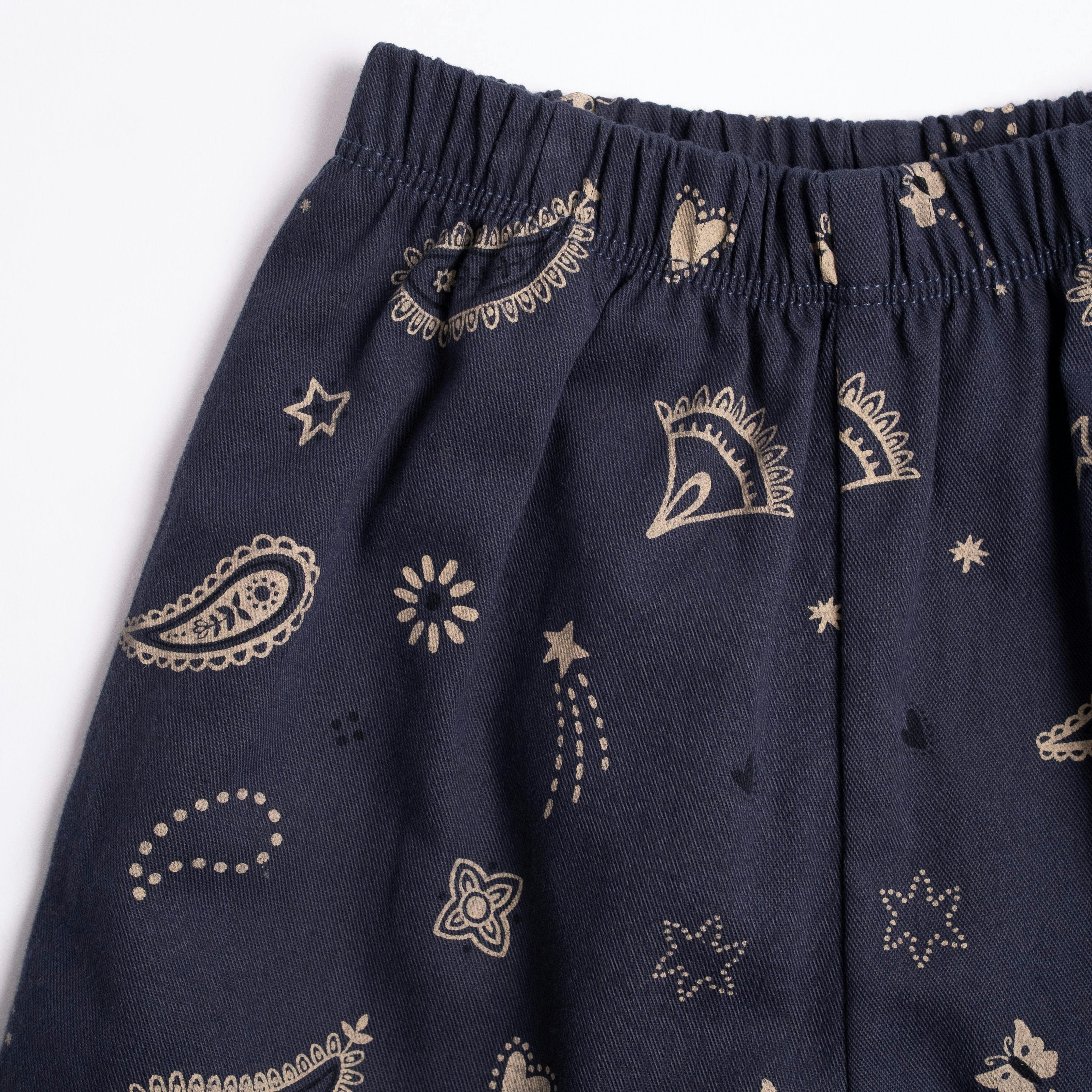 Wide-leg Pant in Midnight Bandana