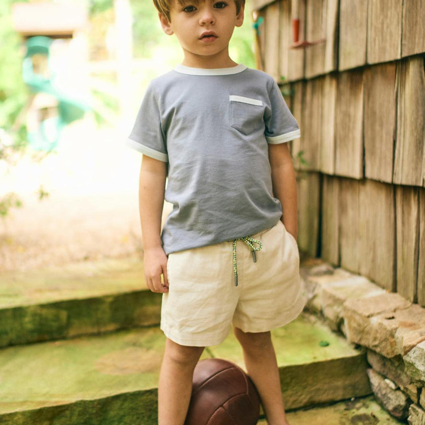 Jacob Ringer Tee in Flint Blue