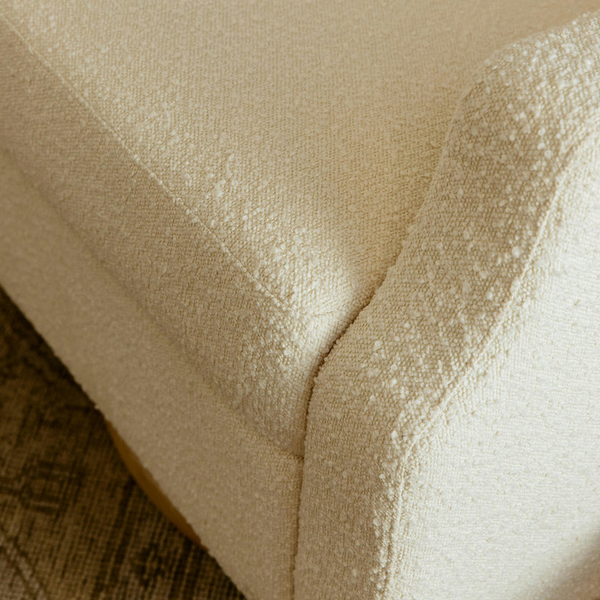 Crewe Recliner and Swivel Glider in Ivory Boucle w/Light Wood Base